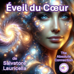 Éveil du Cœur – Être Divin irradiant une lumière dorée du cœur, entourée d’ondes fractales – La Connexion Absolue.